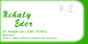 mihaly eder business card