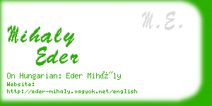 mihaly eder business card